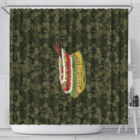 Hawaii Lei Kamehameha Shower Curtain Melemele Seamless Pattern Hibiscus Flower