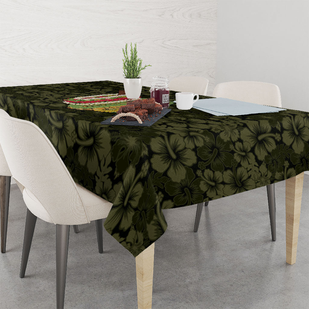 Hawaii Lei Kamehameha Tablecloth Melemele Seamless Pattern Hibiscus Flower LT9 - Polynesian Pride