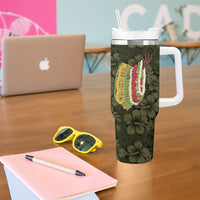 Hawaii Lei Kamehameha Tumbler With Handle Melemele Seamless Pattern Hibiscus Flower