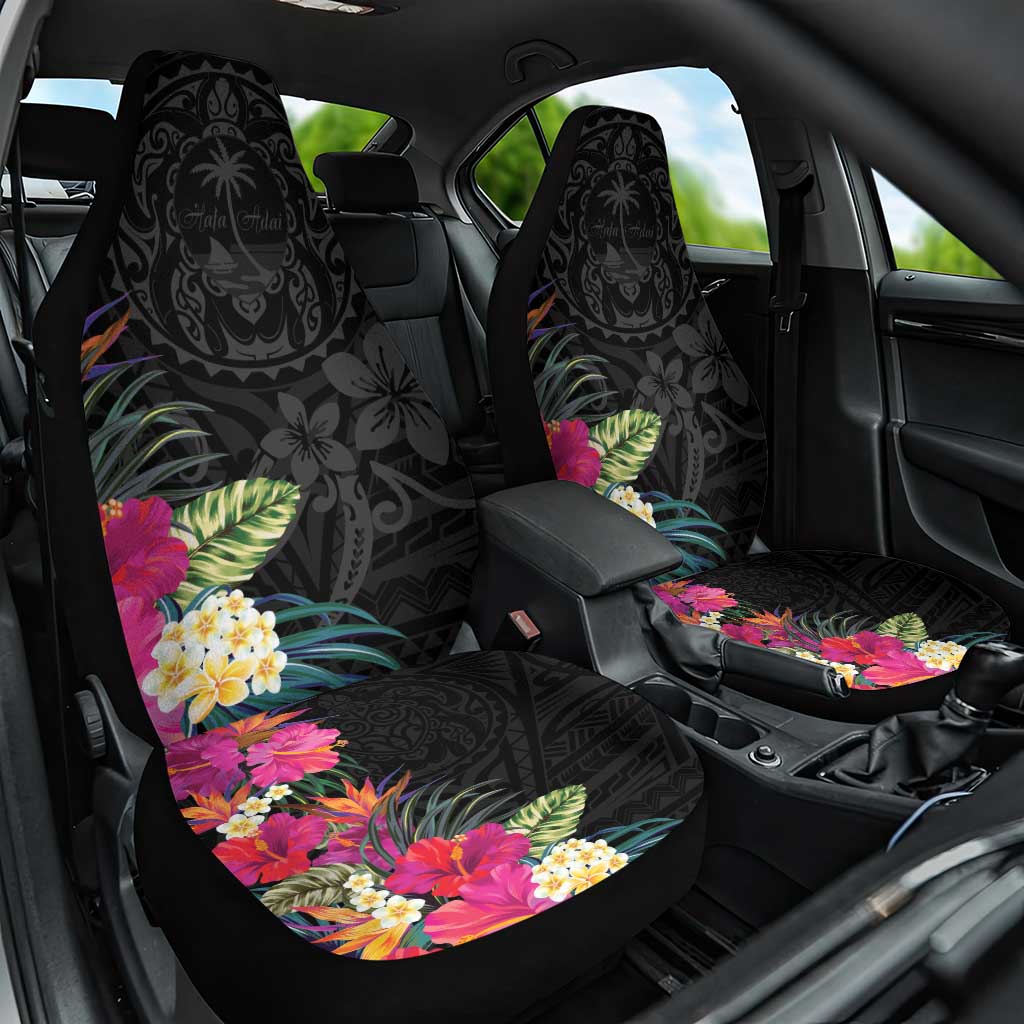 Hafa Adai Guam Car Seat Cover Tropical Flowers Colorful Vibes