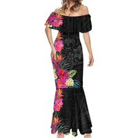 Hafa Adai Guam Mermaid Dress Tropical Flowers Colorful Vibes