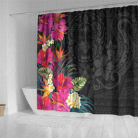 Hafa Adai Guam Shower Curtain Tropical Flowers Colorful Vibes