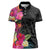 Hafa Adai Guam Women Polo Shirt Tropical Flowers Colorful Vibes