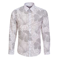 Samoa Lotu Tamaiti Family Matching Off The Shoulder Long Sleeve Dress and Hawaiian Shirt White Sun Day Beauty Hibiscus Ver01