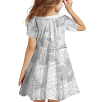 Samoa Lotu Tamaiti Family Matching Off Shoulder Short Dress and Hawaiian Shirt White Sun Day Beauty Hibiscus Ver01
