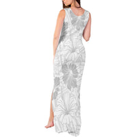 Samoa Lotu Tamaiti Tank Maxi Dress White Sun Day Beauty Hibiscus Ver01