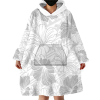 Samoa Lotu Tamaiti Wearable Blanket Hoodie White Sun Day Beauty Hibiscus Ver01
