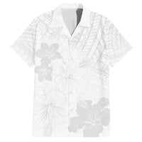 Samoa Lotu Tamaiti Family Matching Long Sleeve Bodycon Dress and Hawaiian Shirt White Sun Day Beauty Hibiscus Ver02
