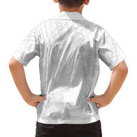 Samoa Lotu Tamaiti Family Matching Off The Shoulder Long Sleeve Dress and Hawaiian Shirt White Sun Day Beauty Hibiscus Ver02