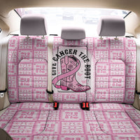 Give Cancer The Boot Pink Cowgirl Back Car Seat Cover Hawaiian Paniolo Mixed Quilt Pattern Style LT9 - Polynesian Pride