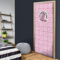 Give Cancer The Boot Pink Cowgirl Door Cover Hawaiian Paniolo Mixed Quilt Pattern Style LT9 - Polynesian Pride