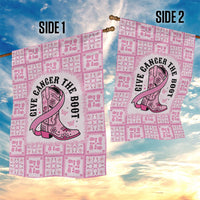 Give Cancer The Boot Pink Cowgirl Garden Flag Hawaiian Paniolo Mixed Quilt Pattern Style LT9 - Polynesian Pride