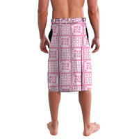 Give Cancer The Boot Pink Cowgirl Lavalava Hawaiian Paniolo Mixed Quilt Pattern Style LT9 - Polynesian Pride