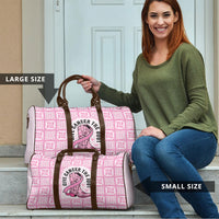 Give Cancer The Boot Pink Cowgirl Travel Bag Hawaiian Paniolo Mixed Quilt Pattern Style LT9 - Polynesian Pride