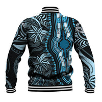 Polynesia Dashiki Baseball Jacket Polynesia and Africa Traditional Special Together Blue LT9 - Polynesian Pride