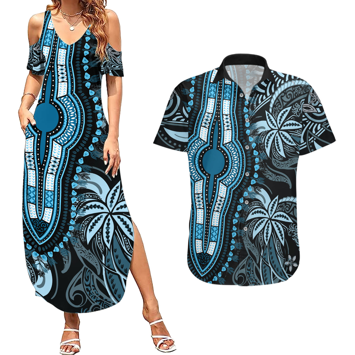 polynesia-dashiki-couples-matching-summer-maxi-dress-and-hawaiian-shirt-polynesia-and-africa-traditional-special-together-blue