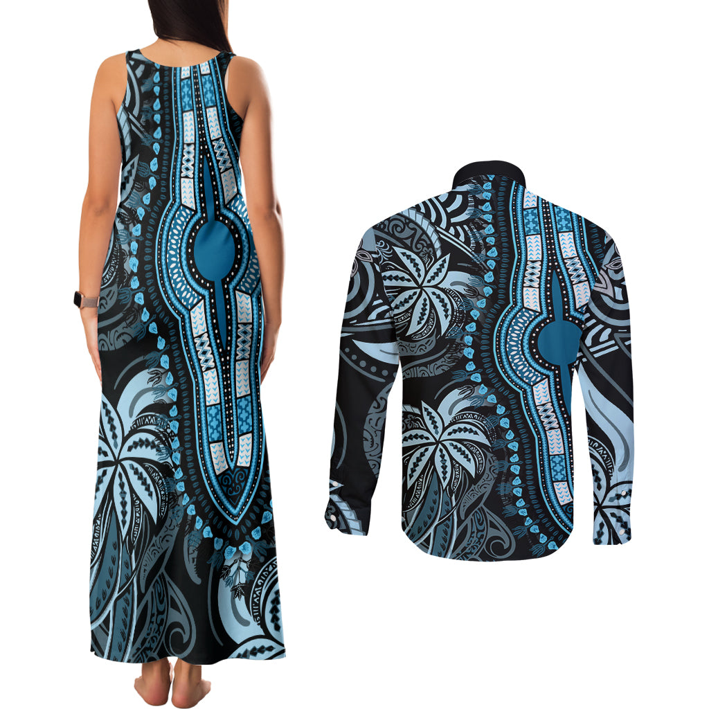 polynesia-dashiki-couples-matching-tank-maxi-dress-and-long-sleeve-button-shirts-polynesia-and-africa-traditional-special-together-blue