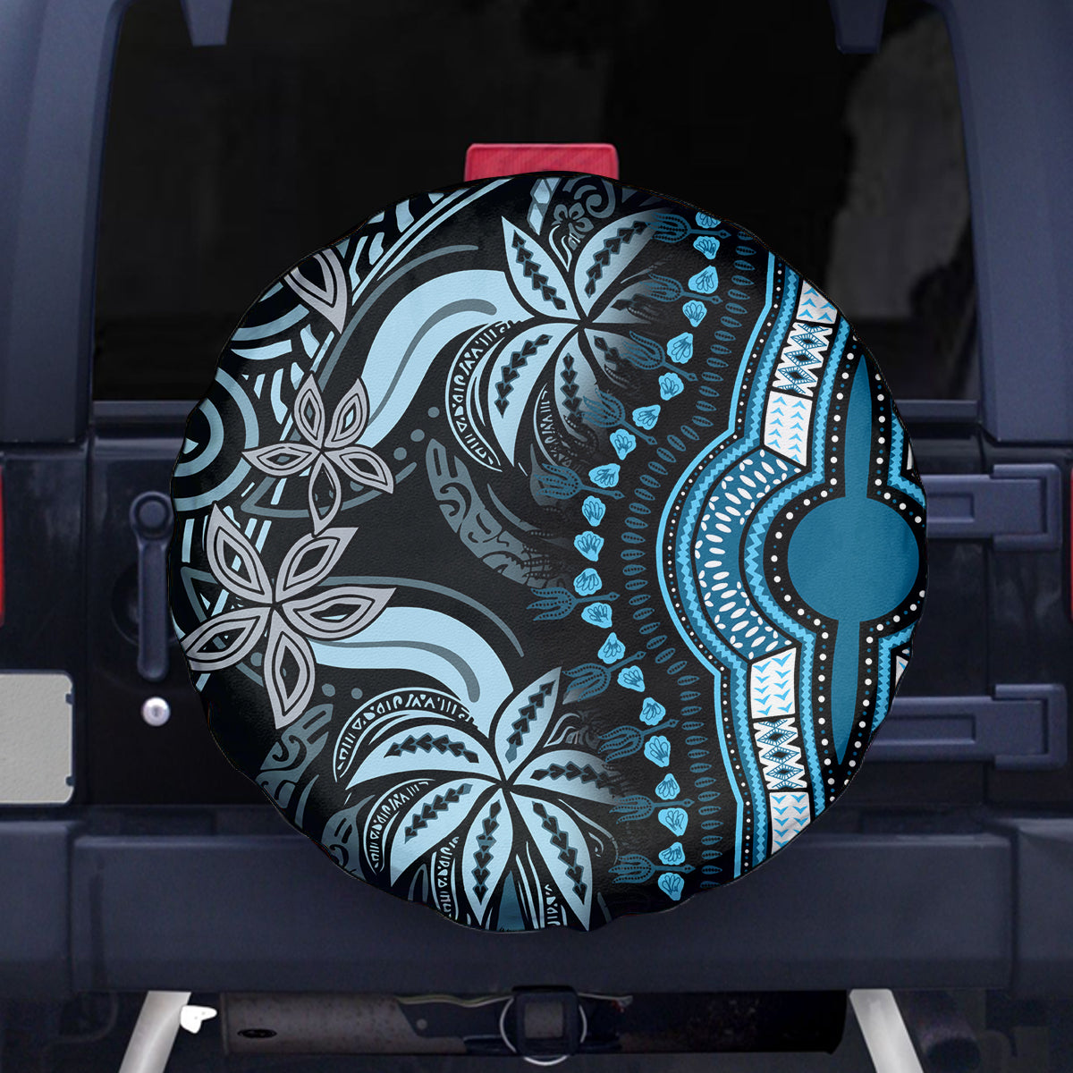 Polynesia Dashiki Spare Tire Cover Polynesia and Africa Traditional Special Together Blue LT9 Blue - Polynesian Pride