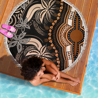 Polynesia Dashiki Beach Blanket Polynesia and Africa Traditional Special Together Gold LT9 - Wonder Print Shop