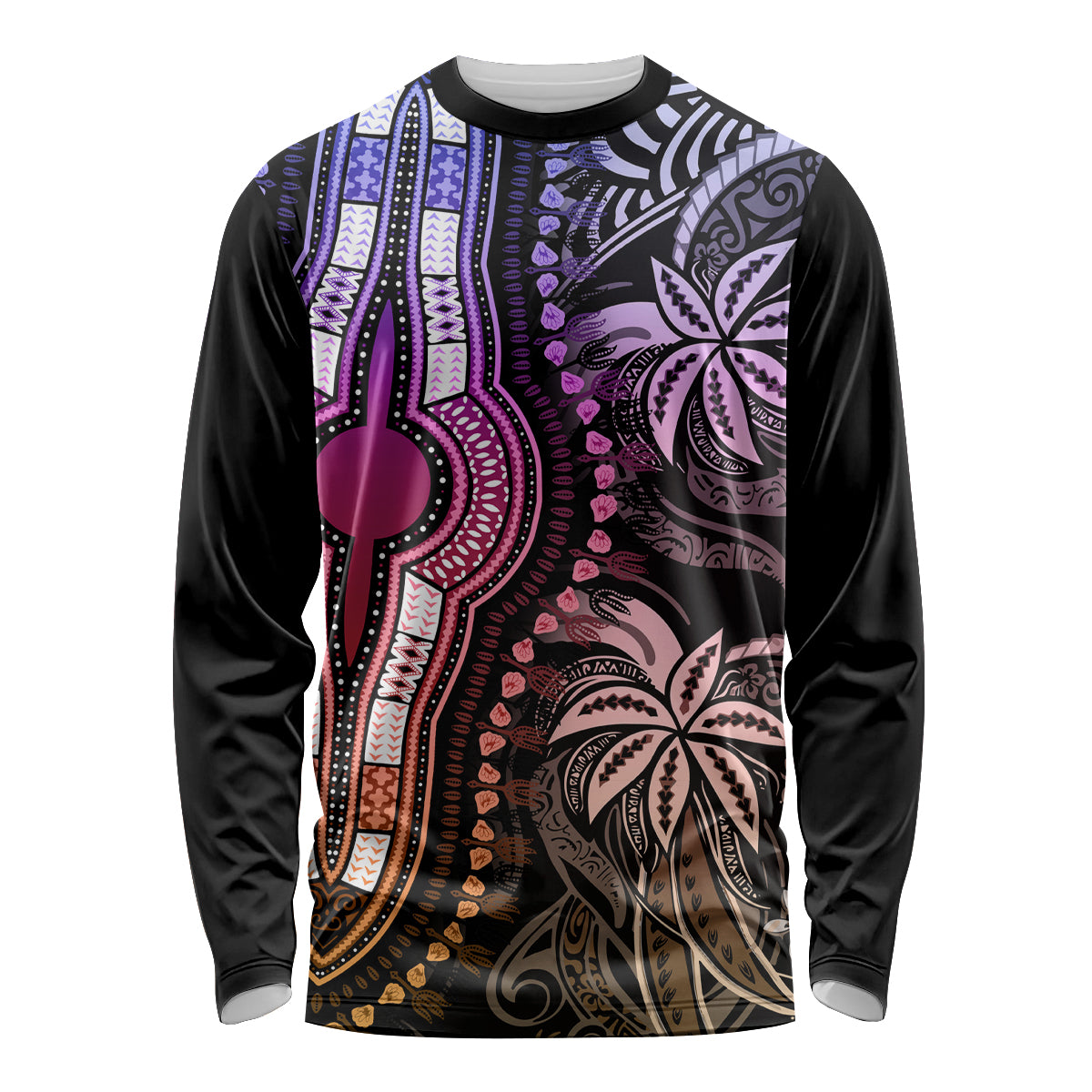 Polynesia Dashiki Long Sleeve Shirt Polynesia and Africa Traditional Special Together Pastel LT9 Unisex Pastel - Polynesian Pride