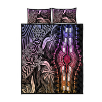 Polynesia Dashiki Quilt Bed Set Polynesia and Africa Traditional Special Together Pastel LT9 Pastel - Polynesian Pride
