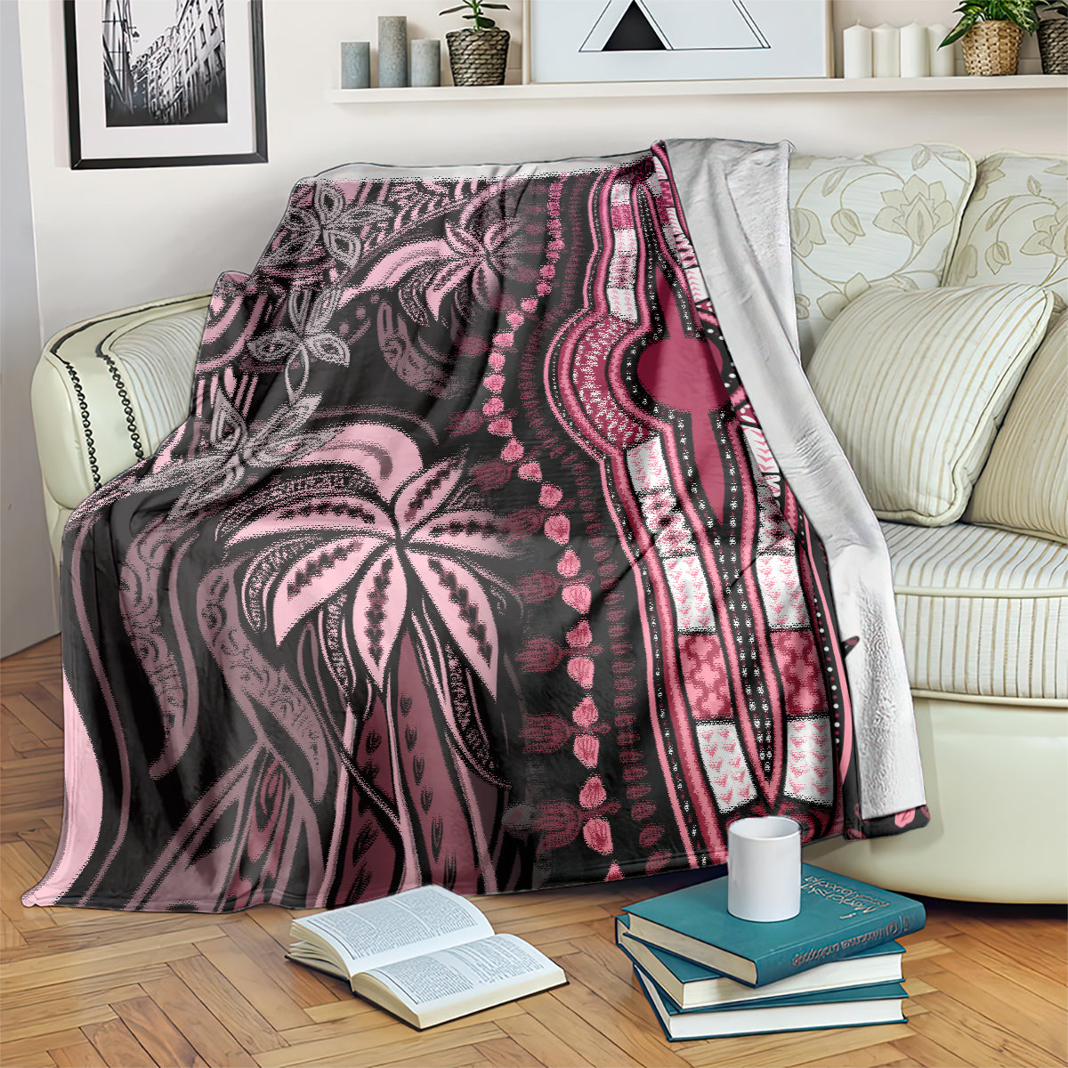 Polynesia Dashiki Blanket Polynesia and Africa Traditional Special Together Pink LT9 - Polynesian Pride