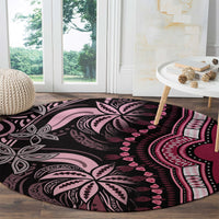 Polynesia Dashiki Round Carpet Polynesia and Africa Traditional Special Together Pink LT9 - Polynesian Pride