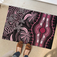Polynesia Dashiki Rubber Doormat Polynesia and Africa Traditional Special Together Pink LT9 - Polynesian Pride