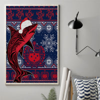 Samoa Manuia Le Kirisimasi Canvas Wall Art Samoan Fishing Tribal Pattern Christmas Vibe LT9 - Polynesian Pride