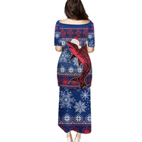 Samoa Manuia Le Kirisimasi Family Matching Puletasi Dress and Hawaiian Shirt Samoan Fishing Tribal Pattern Christmas Vibe LT9 - Polynesian Pride