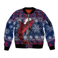 samoa-manuia-le-kirisimasi-sleeve-zip-bomber-jacket-samoan-fishing-tribal-pattern-christmas-vibe