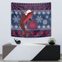 Samoa Manuia Le Kirisimasi Tapestry Samoan Fishing Tribal Pattern Christmas Vibe LT9 - Polynesian Pride