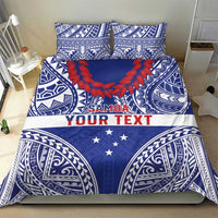 Personalised Toa Samoa Rugby Spirit Bedding Set Blue Samoan Tribal Pattern LT9 - Polynesian Pride