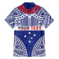 Personalised Toa Samoa Rugby Spirit Hawaiian Shirt Blue Samoan Tribal Pattern - Polynesian Pride