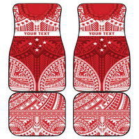 Personalised Toa Samoa Rugby Spirit Car Mats Red Samoan Tribal Pattern - Polynesian Pride