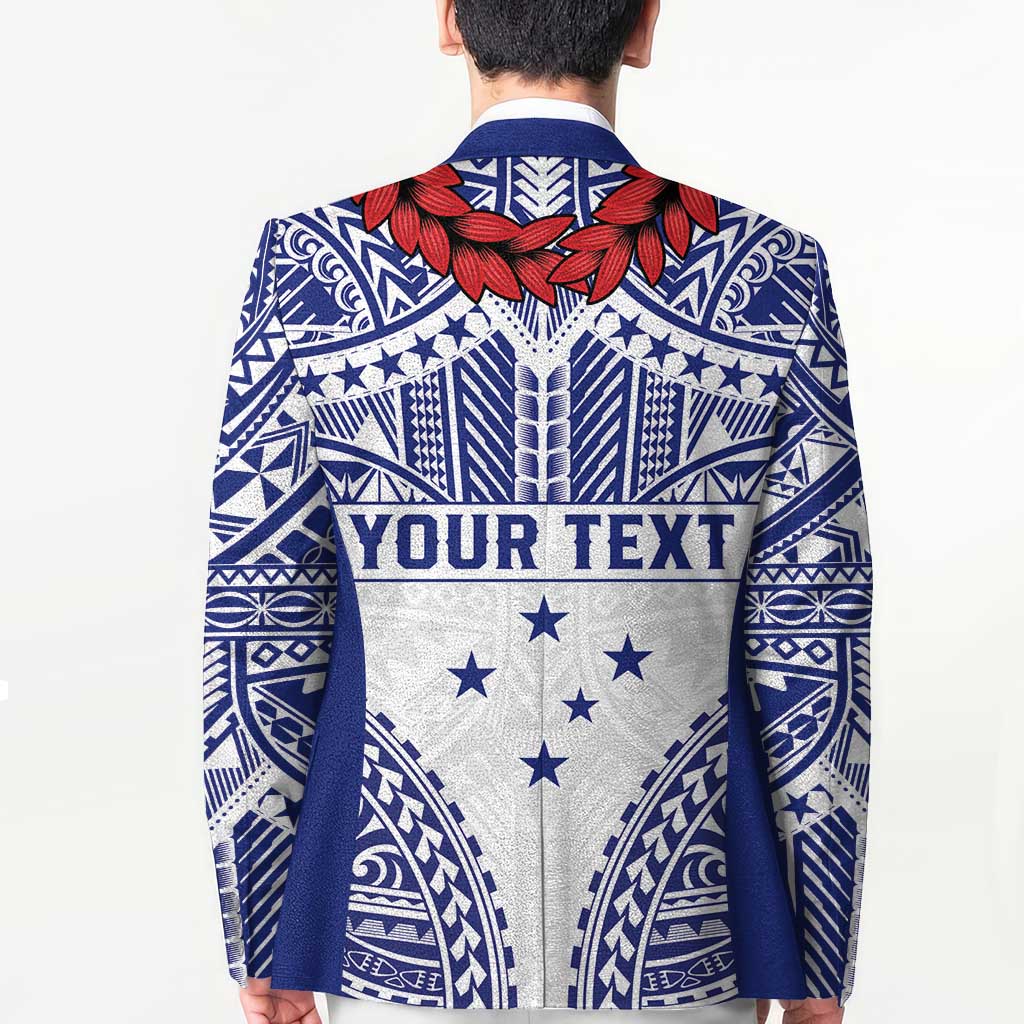 Personalised Toa Samoa Rugby Spirit Blazer White Samoan Tribal Pattern LT9 - Polynesian Pride