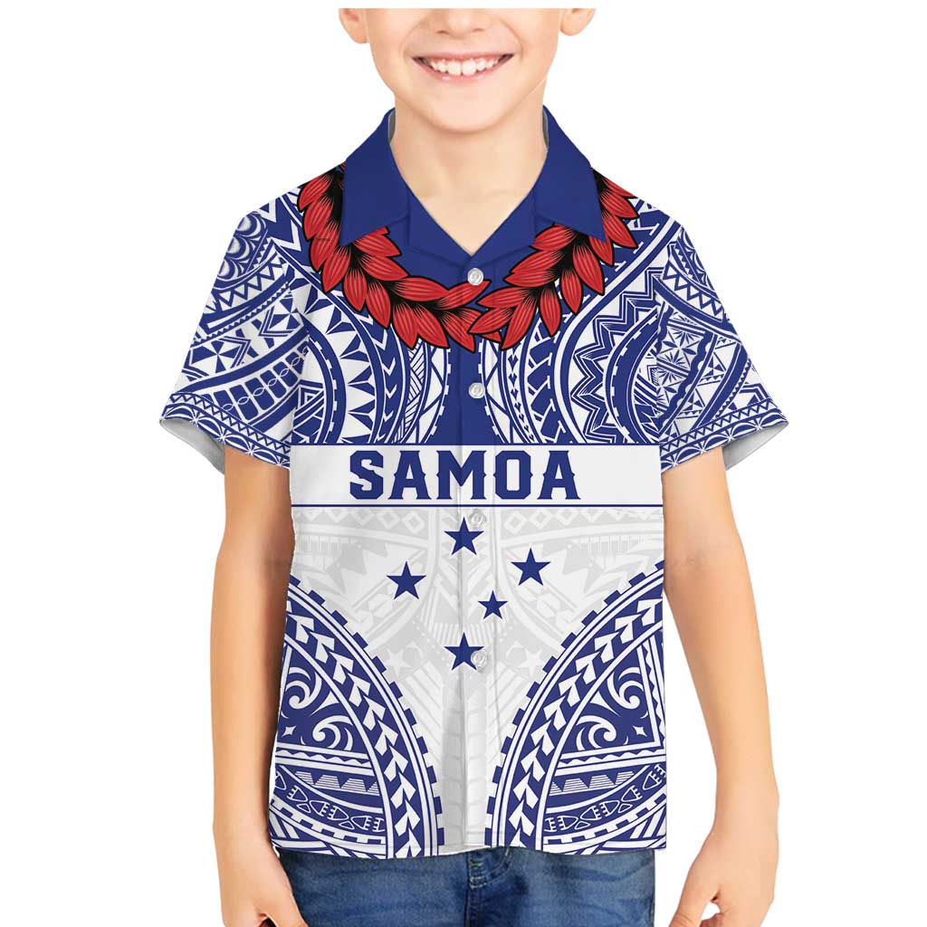 Personalised Toa Samoa Rugby Spirit Family Matching Mermaid Dress and Hawaiian Shirt White Samoan Tribal Pattern - Polynesian Pride