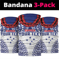 Personalised Toa Samoa Rugby Spirit Neck Gaiter White Samoan Tribal Pattern LT9 package One Size: 25*50cm White - Polynesian Pride