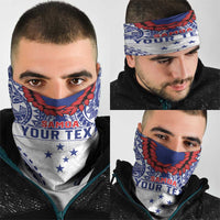 Personalised Toa Samoa Rugby Spirit Neck Gaiter White Samoan Tribal Pattern LT9 - Polynesian Pride