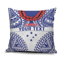 Personalised Toa Samoa Rugby Spirit Pillow Cover White Samoan Tribal Pattern LT9 White - Polynesian Pride