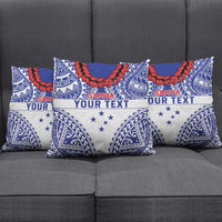 Personalised Toa Samoa Rugby Spirit Pillow Cover White Samoan Tribal Pattern LT9 - Polynesian Pride