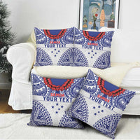Personalised Toa Samoa Rugby Spirit Pillow Cover White Samoan Tribal Pattern LT9 - Polynesian Pride