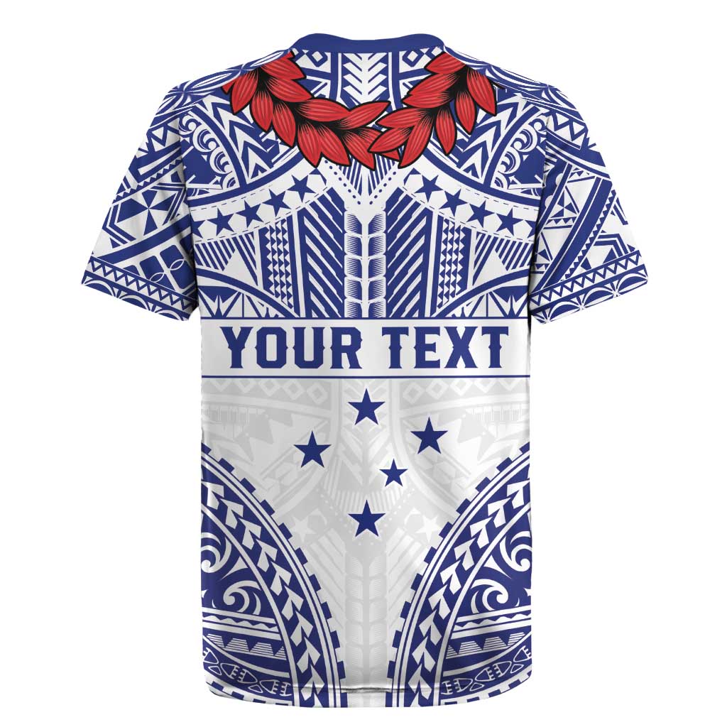 Personalised Toa Samoa Rugby Spirit Rugby Jersey White Samoan Tribal Pattern - Polynesian Pride