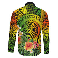 Polynesia Family Matching Mermaid Dress and Hawaiian Shirt Pasifika Tribal with Tropical Flowers LT9 - Polynesian Pride