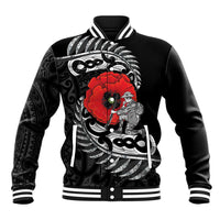 ANZAC Day Aotearoa Silver Fern Maori Personalised Baseball Jacket