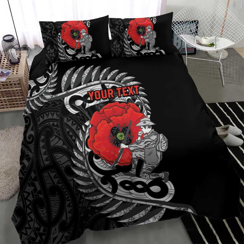 ANZAC Day Aotearoa Silver Fern Maori Personalised Bedding Set