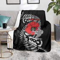 ANZAC Day Aotearoa Silver Fern Maori Personalised Blanket