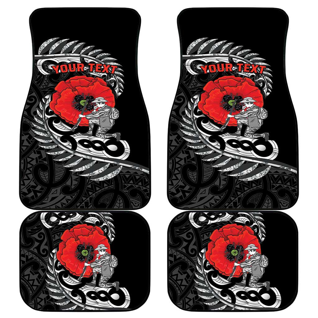 ANZAC Day Aotearoa Silver Fern Maori Personalised Car Mats