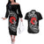 ANZAC Day Aotearoa Silver Fern Maori Personalised Couples Matching Off The Shoulder Long Sleeve Dress and Hawaiian Shirt