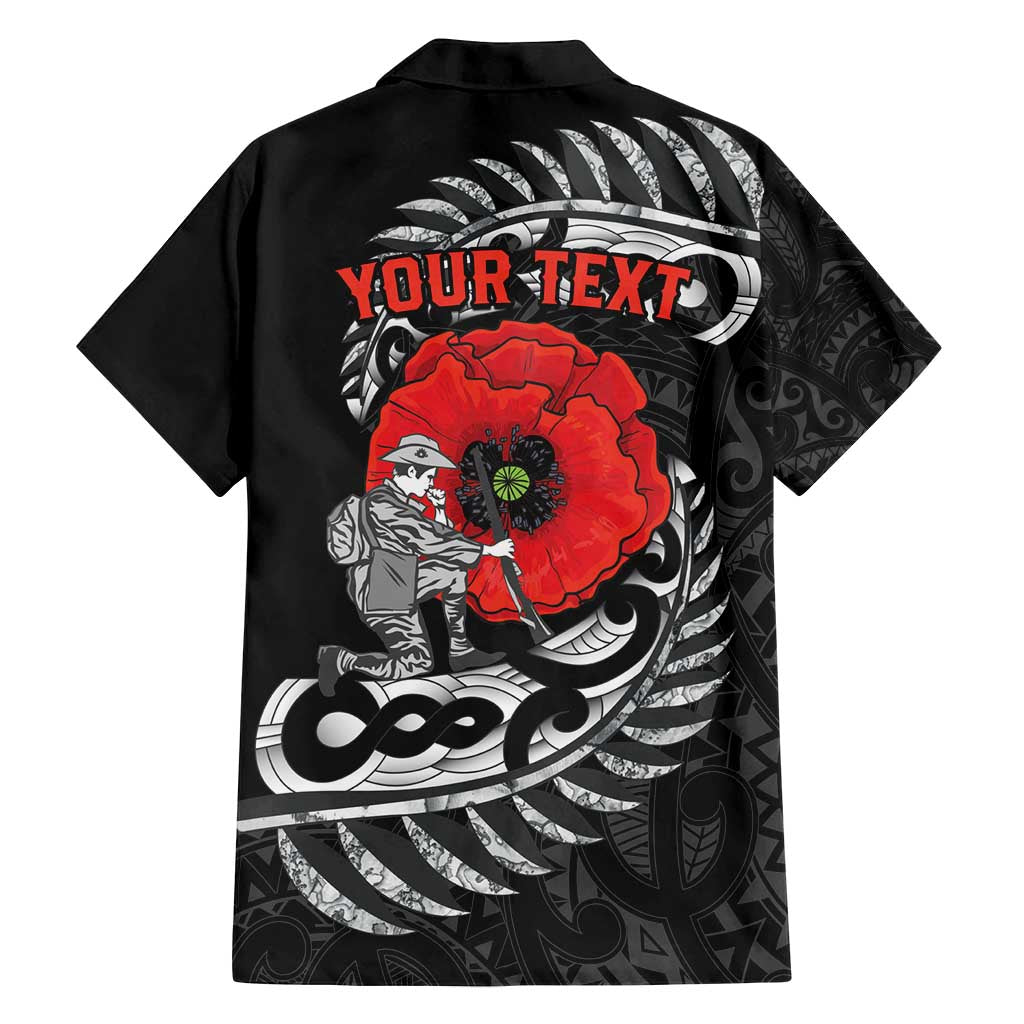 ANZAC Day Aotearoa Silver Fern Maori Personalised Family Matching Long Sleeve Bodycon Dress and Hawaiian Shirt